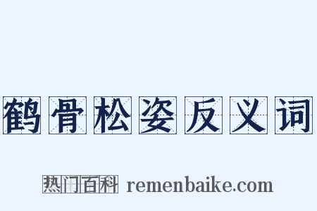 鹤骨松姿反义词是什么意思的图片